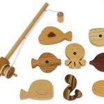 Jogo de pescaria compacto, cabe em qualquer brinquedoteca