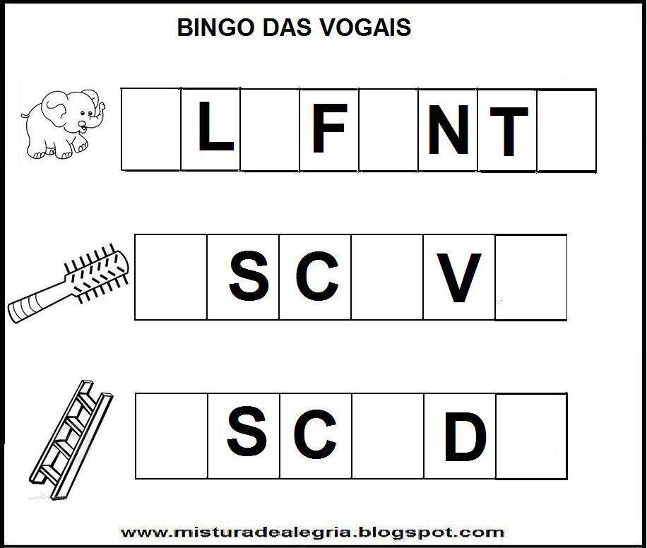 Ledson contando para você: Bingo das vogais material gratuito