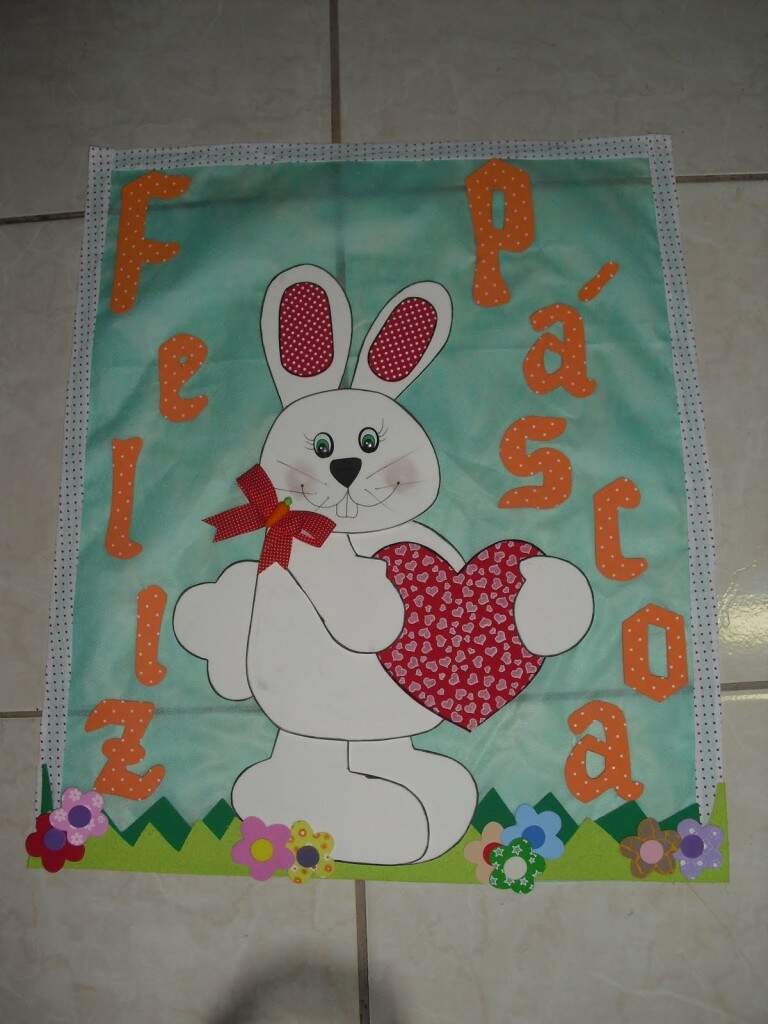 mural de pascoa tecido