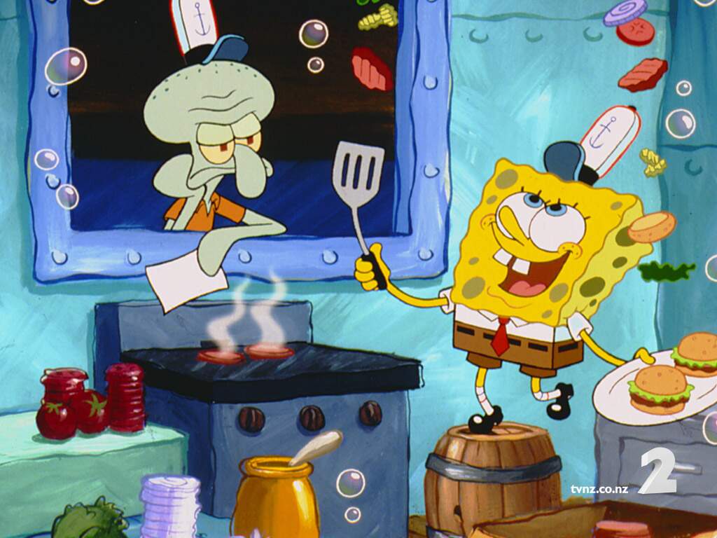 dia do trabalho - bob esponja