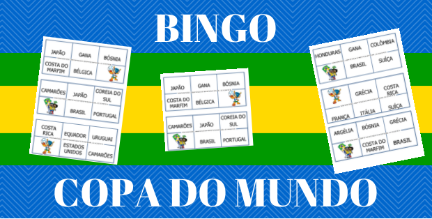 Kit Copa do Mundo - Brincadeiras Bingo e Bolão