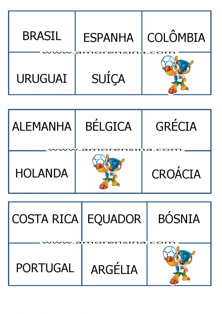 cartela bingo copa