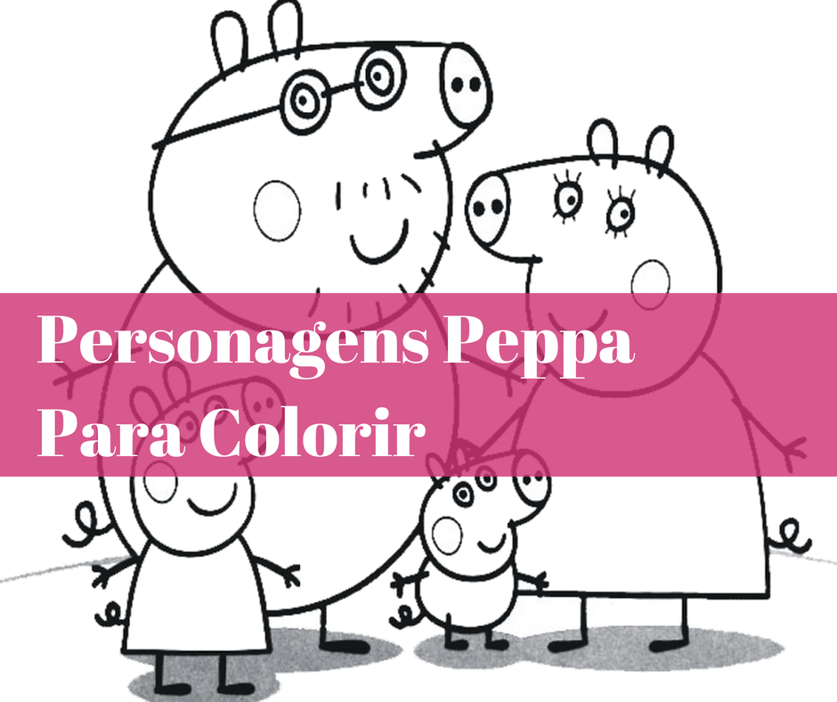 Colorindo Peppa Pig Mamae Pig e George, Pintando Peppa