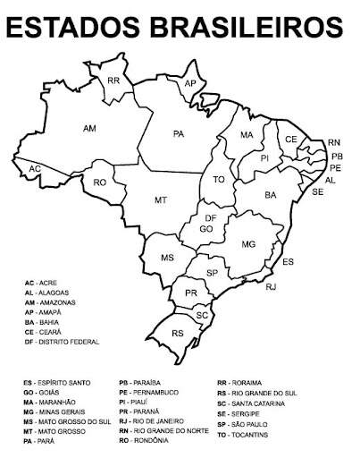 Mapas Do Brasil Para Colorir Atividades Para Educacao Infantil