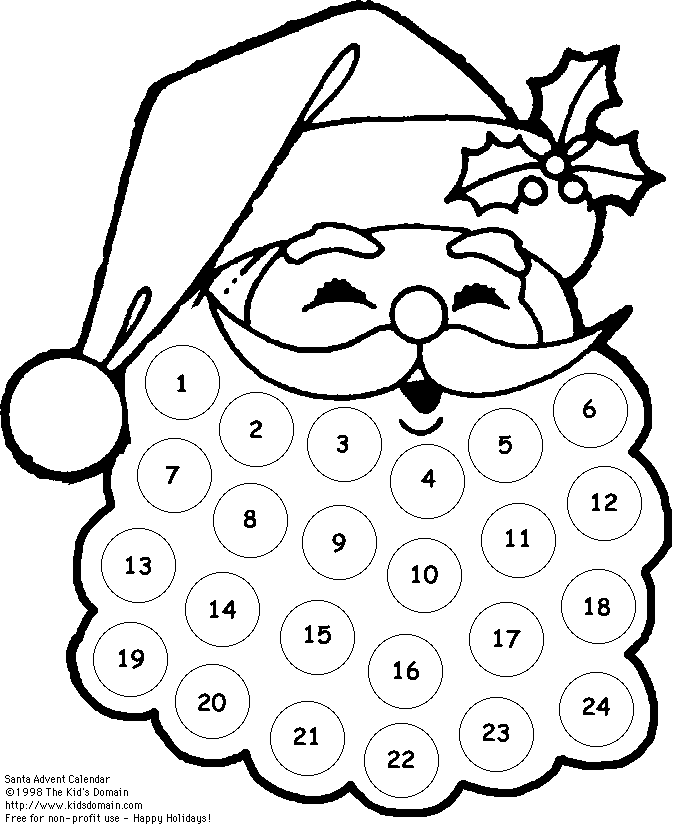 calendario papai noel